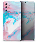 Marbleized Teal and Pink V2 - Premium Vinyl Skin Decal for Samsung Galaxy S25 Ultra, S24, S23, S22 & All Galaxy S Models