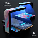 Marbleized Teal and Pink V2 UV Germicidal Sanitizing Sterilizing Wireless Smart Phone Screen Cleaner + Charging Station