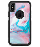 Marbleized Teal and Pink V2 - iPhone X OtterBox Case & Skin Kits