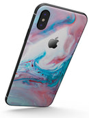 Marbleized Teal and Pink V2 - iPhone X Skin-Kit