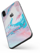 Marbleized Teal and Pink V2 - iPhone X Skin-Kit