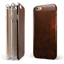 Maroon Abstract Gemotric Shapes iPhone 6/6s or 6/6s Plus 2-Piece Hybrid INK-Fuzed Case
