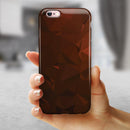 Maroon Abstract Gemotric Shapes iPhone 6/6s or 6/6s Plus 2-Piece Hybrid INK-Fuzed Case