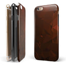 Maroon Abstract Gemotric Shapes iPhone 6/6s or 6/6s Plus 2-Piece Hybrid INK-Fuzed Case