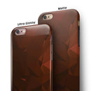 Maroon Abstract Gemotric Shapes iPhone 6/6s or 6/6s Plus 2-Piece Hybrid INK-Fuzed Case