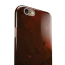 Maroon Abstract Gemotric Shapes iPhone 6/6s or 6/6s Plus 2-Piece Hybrid INK-Fuzed Case
