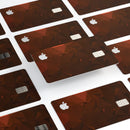 Maroon Abstract Gemotric Shapes - Premium Protective Decal Skin-Kit for the Apple Credit Card