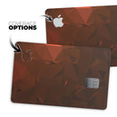 Maroon Abstract Gemotric Shapes - Premium Protective Decal Skin-Kit for the Apple Credit Card