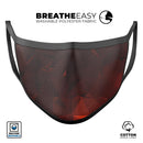 Maroon Abstract Gemotric Shapes - Made in USA Mouth Cover Unisex Anti-Dust Cotton Blend Reusable & Washable Face Mask with Adjustable Sizing for Adult or Child