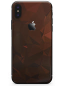 Maroon Abstract Gemotric Shapes - iPhone X Skin-Kit
