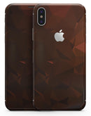 Maroon Abstract Gemotric Shapes - iPhone X Skin-Kit
