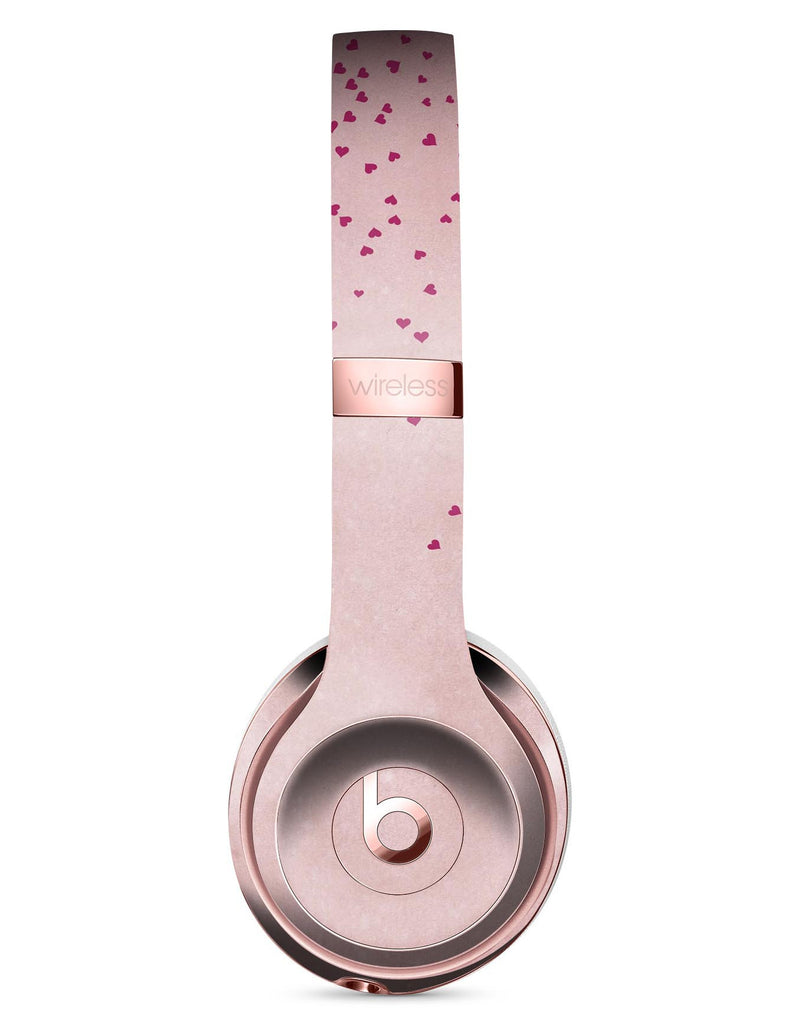 Mauve Hearts Over Pale Pink Watercolor  2 Full-Body Skin Kit for the Beats by Dre Solo 3 Wireless Headphones