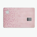 Mauve Hearts Over Pale Pink Watercolor  - Premium Protective Decal Skin-Kit for the Apple Credit Card