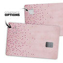 Mauve Hearts Over Pale Pink Watercolor  - Premium Protective Decal Skin-Kit for the Apple Credit Card