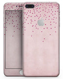 Mauve Hearts Over Pale Pink Watercolor  - Skin-kit for the iPhone 8 or 8 Plus