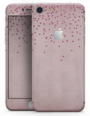 Mauve Hearts Over Pale Pink Watercolor  - Skin-kit for the iPhone 8 or 8 Plus