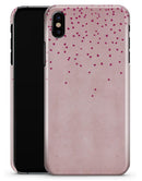 Mauve Hearts Over Pale Pink Watercolor  - iPhone X Clipit Case