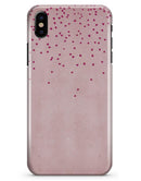 Mauve Hearts Over Pale Pink Watercolor  - iPhone X Clipit Case