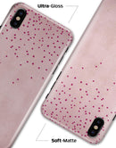 Mauve Hearts Over Pale Pink Watercolor  - iPhone X Clipit Case