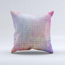 Messy Water-Color Scratched Surface ink-Fuzed Decorative Throw Pillow