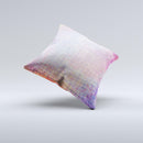 Messy Water-Color Scratched Surface ink-Fuzed Decorative Throw Pillow