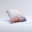 Messy Water-Color Scratched Surface ink-Fuzed Decorative Throw Pillow