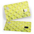 Micro Brown and Lime Green Overlapping Leaves - Premium Protective Decal Skin-Kit for the Apple Credit Card