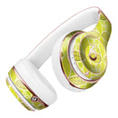 Micro Brown and Lime Green Overlapping Leaves Full-Body Skin Kit for the Beats by Dre Solo 3 Wireless Headphones