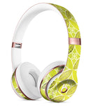 Micro Brown and Lime Green Overlapping Leaves Full-Body Skin Kit for the Beats by Dre Solo 3 Wireless Headphones