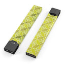 Micro Brown and Lime Green Overlapping Leaves - Premium Decal Protective Skin-Wrap Sticker compatible with the Juul Labs vaping device