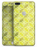 Micro Brown and Lime Green Overlapping Leaves - Skin-kit for the iPhone 8 or 8 Plus