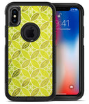 Micro Brown and Lime Green Overlapping Leaves - iPhone X OtterBox Case & Skin Kits