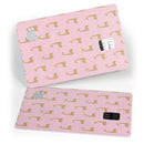 Micro Cartoon Giraffes Over Pink - Premium Protective Decal Skin-Kit for the Apple Credit Card