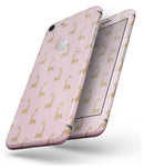 Micro Cartoon Giraffes Over Pink - Skin-kit for the iPhone 8 or 8 Plus