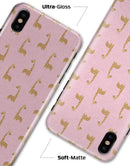 Micro Cartoon Giraffes Over Pink - iPhone X Clipit Case