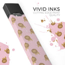 Micro Cartoon Lions Over Pink - Premium Decal Protective Skin-Wrap Sticker compatible with the Juul Labs vaping device