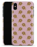 Micro Cartoon Lions Over Pink - iPhone X Clipit Case