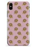 Micro Cartoon Lions Over Pink - iPhone X Clipit Case