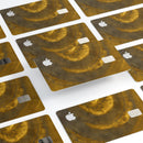Micro Circular Golden Stains - Premium Protective Decal Skin-Kit for the Apple Credit Card