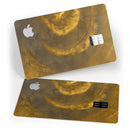 Micro Circular Golden Stains - Premium Protective Decal Skin-Kit for the Apple Credit Card