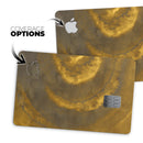 Micro Circular Golden Stains - Premium Protective Decal Skin-Kit for the Apple Credit Card