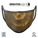 Micro Circular Golden Stains - Made in USA Mouth Cover Unisex Anti-Dust Cotton Blend Reusable & Washable Face Mask with Adjustable Sizing for Adult or Child