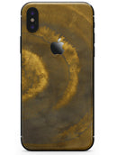 Micro Circular Golden Stains - iPhone X Skin-Kit