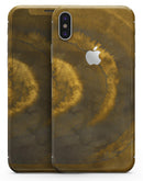 Micro Circular Golden Stains - iPhone X Skin-Kit