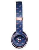 Micro Coral Crowns Over Navy 2 Full-Body Skin Kit for the Beats by Dre Solo 3 Wireless Headphones