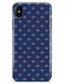 Micro Coral Crowns Over Navy - iPhone X Clipit Case