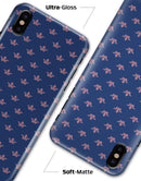 Micro Coral Crowns Over Navy - iPhone X Clipit Case