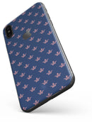 Micro Coral Crowns Over Navy - iPhone X Skin-Kit