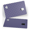 Micro Coral Flowers Over Navy - Premium Protective Decal Skin-Kit for the Apple Credit Card
