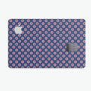 Micro Coral Flowers Over Navy - Premium Protective Decal Skin-Kit for the Apple Credit Card